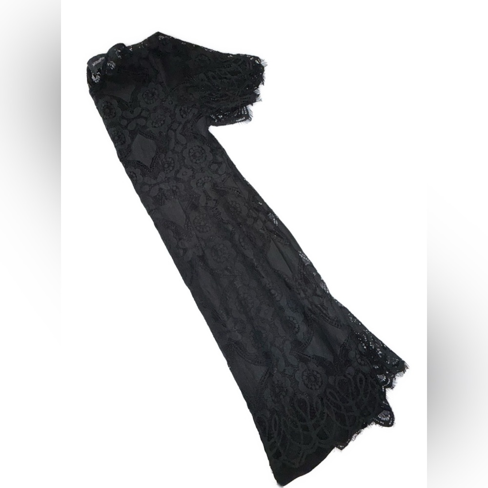 MINKPINK Whimsigoth Black Lace Gothic Dress Medium Celestial Witchy fairy - Picture 9 of 10